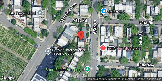 Aerial map of 51-56 65 PLACE, Queens