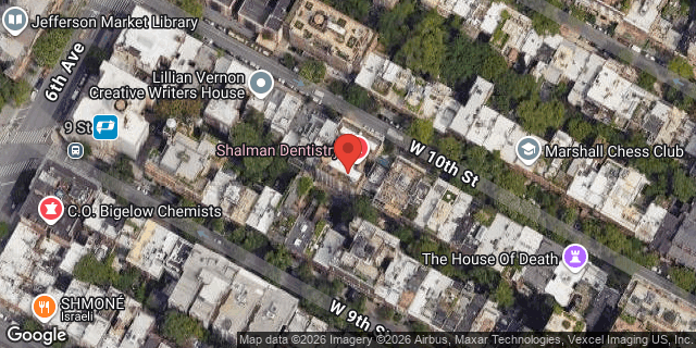 Aerial map of 42 WEST 10 STREET, Manhattan