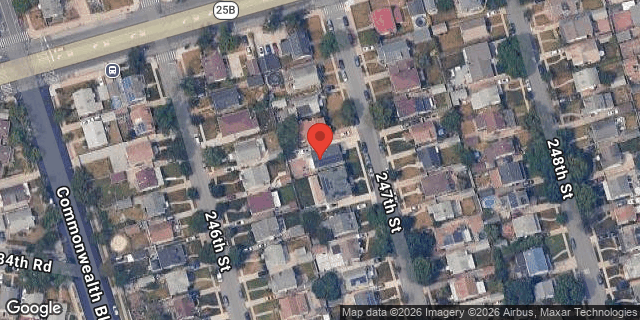 Aerial map of 84-22 247 STREET, Queens
