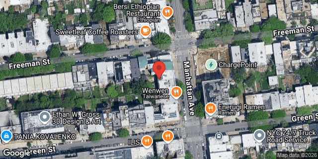 Aerial map of 1035 MANHATTAN AVENUE, Brooklyn