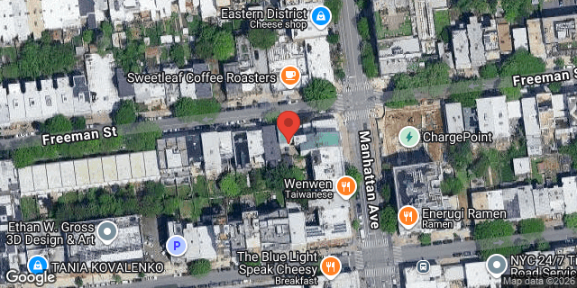 Aerial map of 158 FREEMAN STREET, Brooklyn