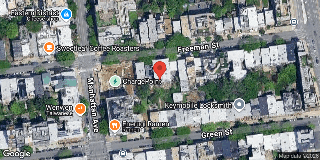Aerial map of 182 FREEMAN STREET, Brooklyn