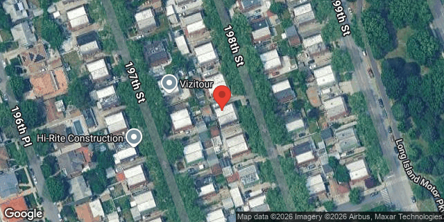 Aerial map of 73-50 198 STREET, Queens
