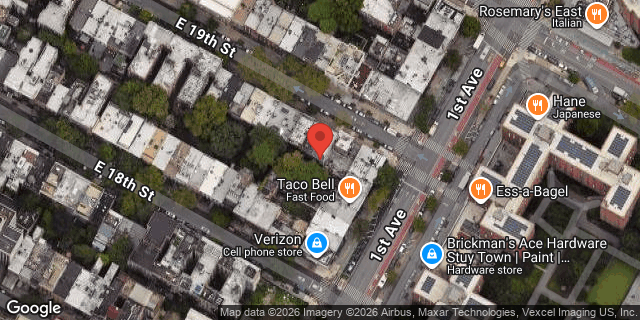 Aerial map of 354 EAST 19 STREET, Manhattan