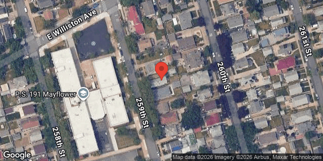 Aerial map of 85-25 259 STREET, Queens