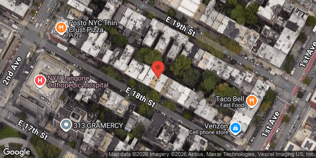 Aerial map of 329 EAST 18 STREET, Manhattan