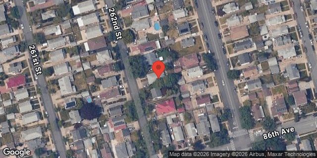 Aerial map of 85-61 262 STREET, Queens