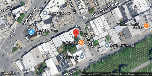 Aerial map of 31-44 GREENPOINT AVENUE, Queens