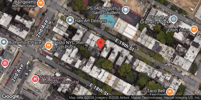 Aerial map of 322 EAST 19 STREET, Manhattan