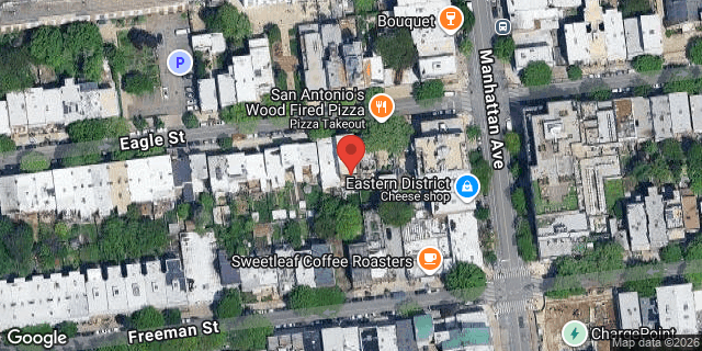 Aerial map of 128 EAGLE STREET, Brooklyn