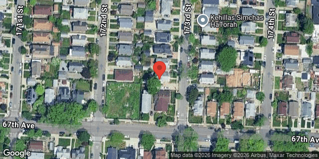 Aerial map of 65-48 173 STREET, Queens