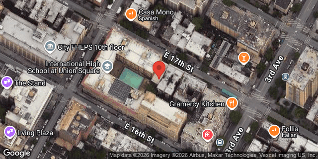 Aerial map of 130 EAST 17 STREET, Manhattan