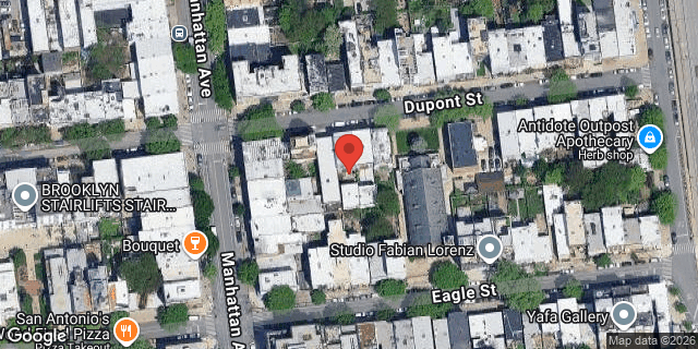 Aerial map of 132 DUPONT STREET, Brooklyn