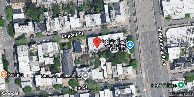 Aerial map of 154 DUPONT STREET, Brooklyn