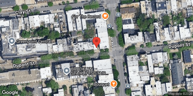 Aerial map of 111A DUPONT STREET, Brooklyn