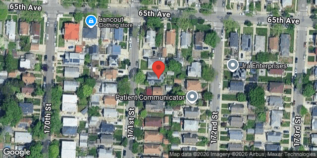 Aerial map of 65-19 171 STREET, Queens