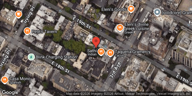 Aerial map of 144 EAST 19 STREET, Manhattan