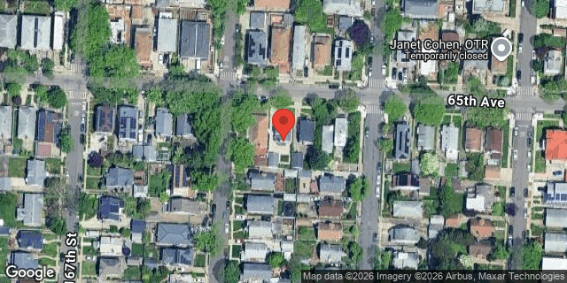 Aerial map of 168-08 65 AVENUE, Queens