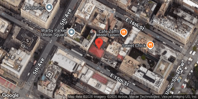 Aerial map of 7 EAST 15 STREET, Manhattan