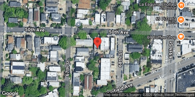 Aerial map of 67-12 50 AVENUE, Queens