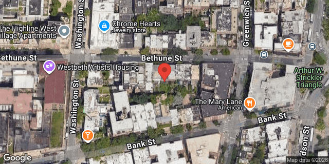 Aerial map of 27 BETHUNE STREET, Manhattan
