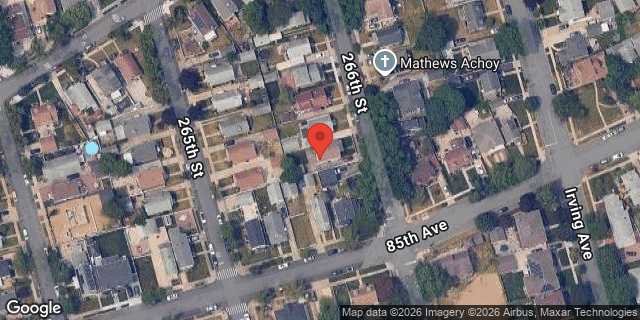 Aerial map of 84-58 266 STREET, Queens