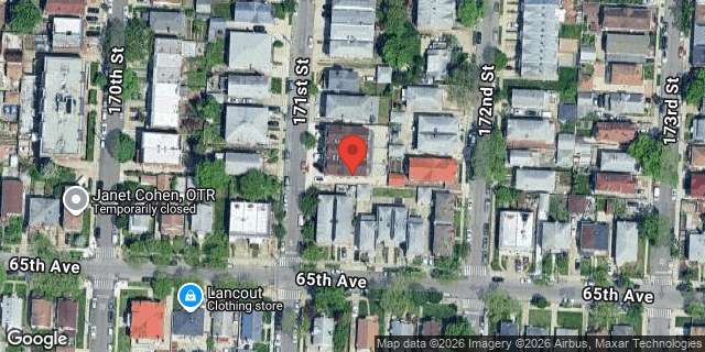 Aerial map of 61-43 171ST STREET, Queens