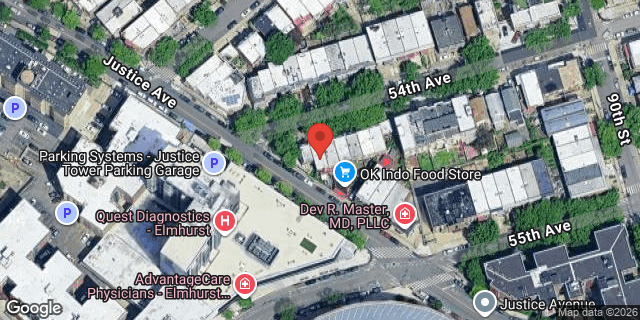 Aerial map of 88-12 54 AVENUE, Queens