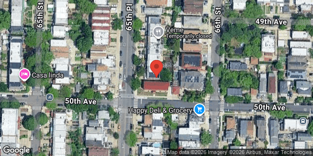 Aerial map of 48-45 65 PLACE, Queens