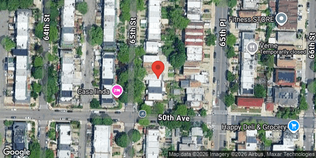 Aerial map of 48-37 65 STREET, Queens