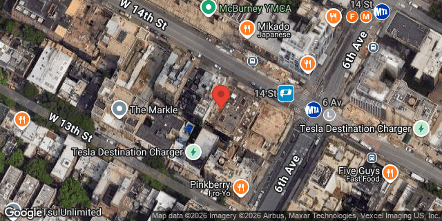Aerial map of 108 WEST 14 STREET, Manhattan