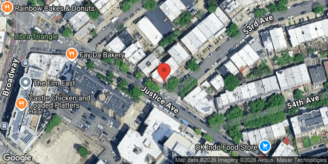 Aerial map of 87-21 JUSTICE AVENUE, Queens