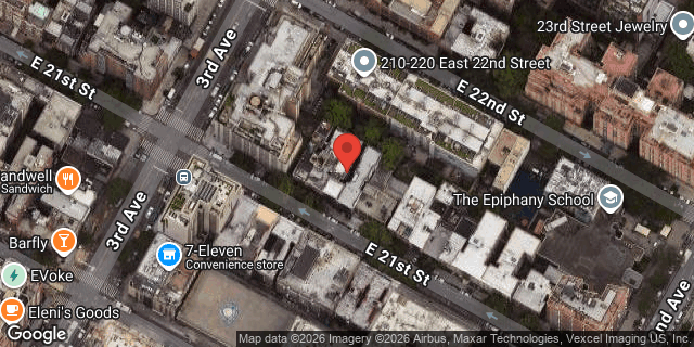 Aerial map of 211 EAST 21 STREET, Manhattan