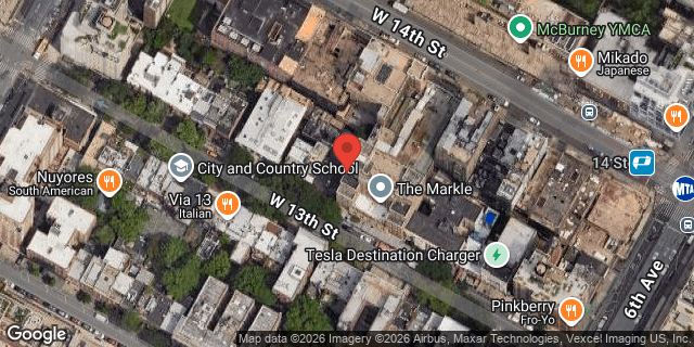 Aerial map of 133 WEST 13 STREET, Manhattan