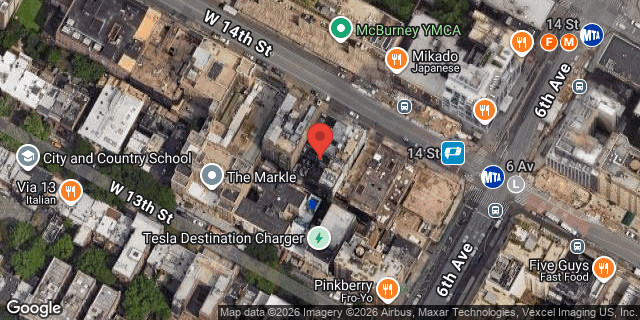 Aerial map of 112 WEST 14 STREET, Manhattan