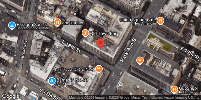 Aerial map of 222 PARK AVENUE SOUTH, Manhattan