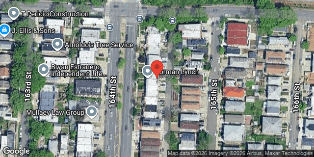Aerial map of 61-29 164 STREET, Queens