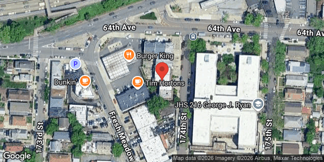 Aerial map of 64-14 174 STREET, Queens