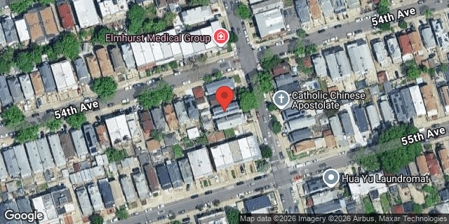 Aerial map of 54-08 92 STREET, Queens
