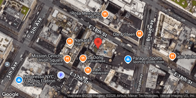 Aerial map of 16 EAST 18 STREET, Manhattan