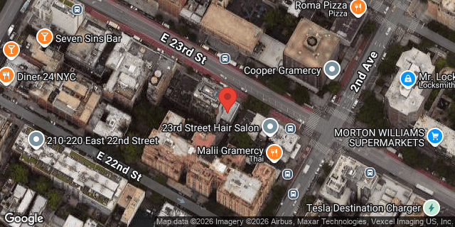 Aerial map of 238 EAST 23RD STREET, Manhattan