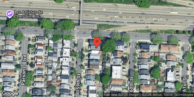 Aerial map of 61-15 159 STREET, Queens
