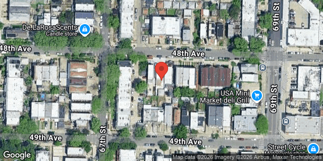 Aerial map of 67-14 48 AVENUE, Queens