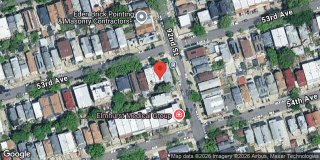 Aerial map of 90-68 53 AVENUE, Queens
