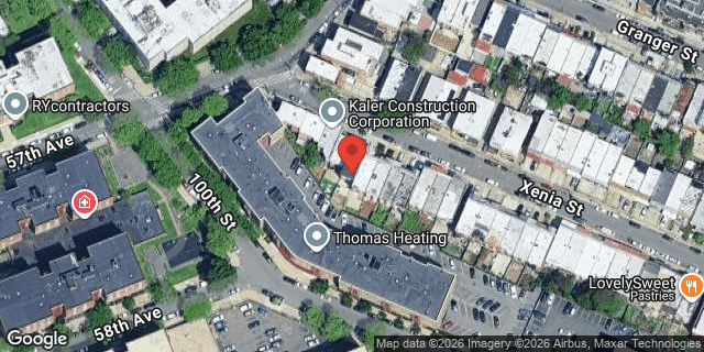 Aerial map of 57-14 XENIA STREET, Queens