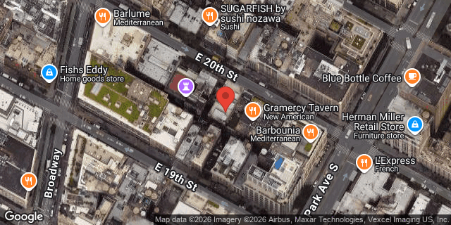 Aerial map of 36 EAST 20 STREET, Manhattan