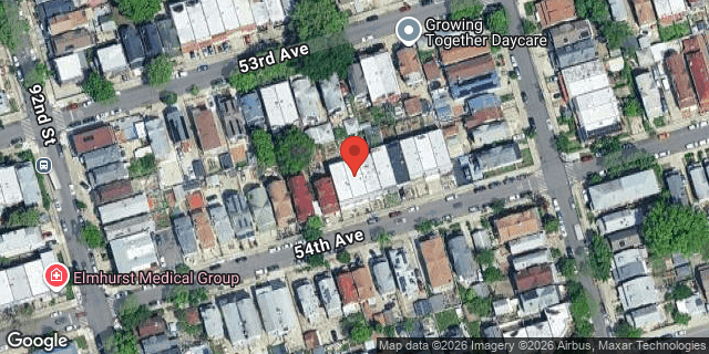 Aerial map of 92-35 54 AVENUE, Queens