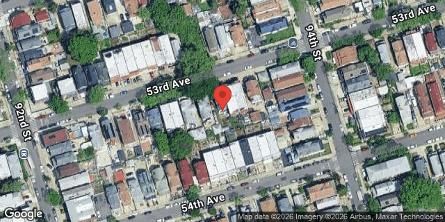 Aerial map of 92-40 53 AVENUE, Queens