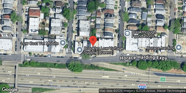 Aerial map of 160-09 HORACE HARDING EXPWY, Queens