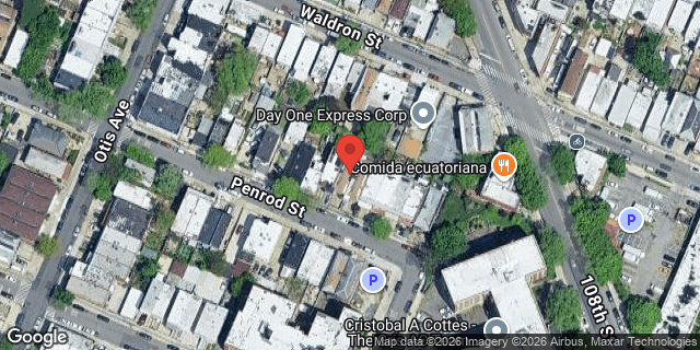 Aerial map of 58-31 PENROD STREET, Queens